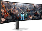 Samsung Odyssey G9 G93SC 49" Curved Gaming Monitor, Dual QHD OLED, 240Hz, 0.03ms, FreeSync Premium Pro & G-Sync, White | LS49CG934SMXUE